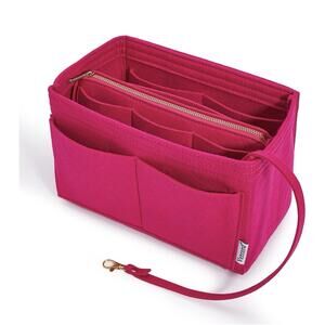 Pink X-Large Purse Organizer Insert Handbags Felt Bag Removable Pouch